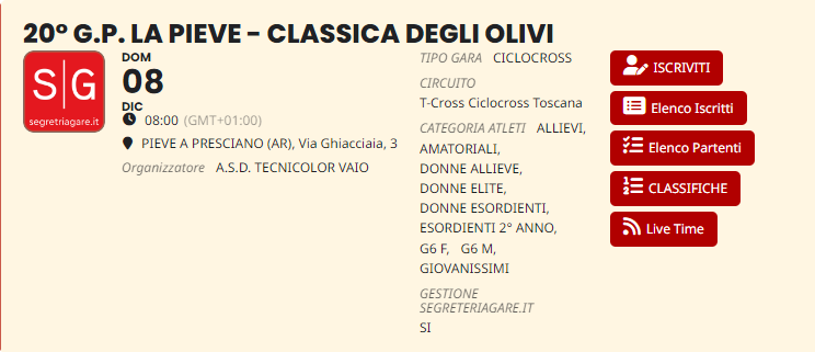 20° GP LA PIEVE – CLASSICA DEGLI OLIVI